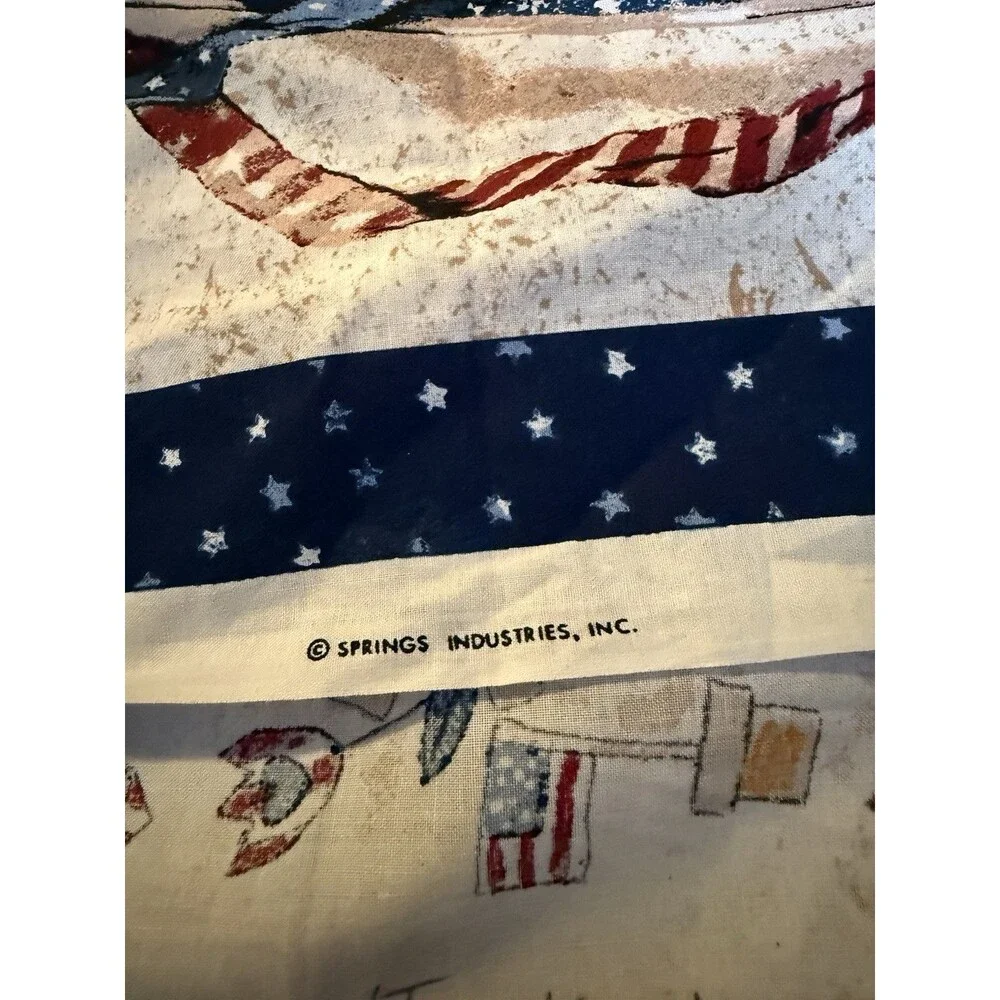 America The Beautiful Patriotic Quilt Wall Hanging Fabric Panel 46x36 Uncut